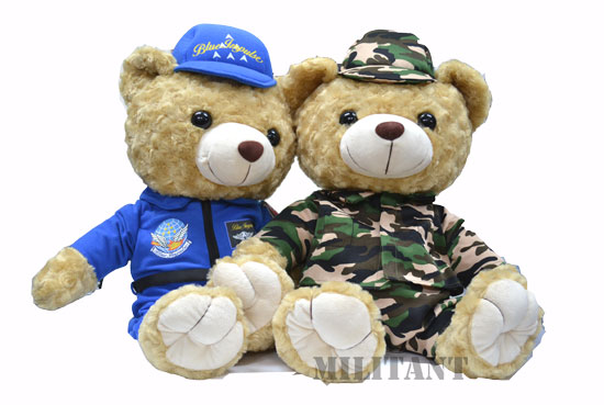 ブルーインパルス ベア ぬいぐるみ 特大 BIGサイズ 航空自衛隊 ブルーインパルス ヘルメット 特大サイズ ベア JASDF